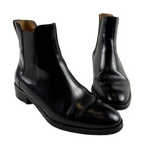 COS Women's Black Leather Chelsea Boots Size 7 US / 38 EU Made in Portugal